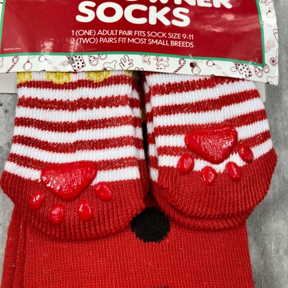 Pet 🐶 and Owner Christmas Socks | NWT | Adult size 9-11 | Dog size Small Breeds - Picture 5 of 14